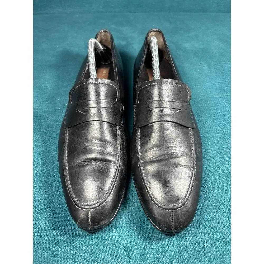 Mezlan Bradley Penny Loafers Black Leather Men’s Size 11 Made in Spain Italian S